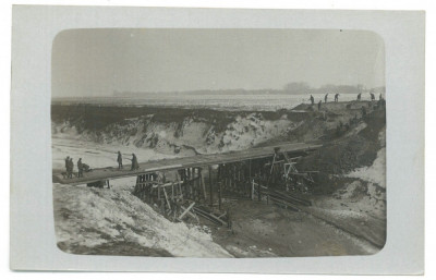 4456 - GURA CALITIEI, Vrancea, bridge - old postcard, real PHOTO - unused foto