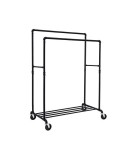 Cumpara ieftin Suport pentru haine cu roti, Songmics, 2 sine, 110 kg, HSR60B, Negru