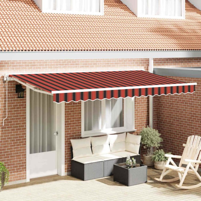 vidaXL Cortina Retractabilă Dungă Multicolor 350x200 cm țesătură 3329662