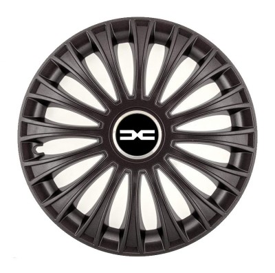 Set 4 capace roti pentru Dacia Nou, model Dino Black, R15 foto