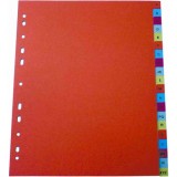 Index plastic Optima A4 alfabetic A-Z 125 microni color