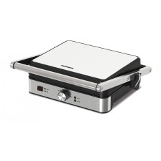 Grill electric Heinner SunsetGrill HEG-K2000SS, 2000W, Placi antiaderente, Temperatura reglabila, Deschidere 180˚, Tava colectare ulei