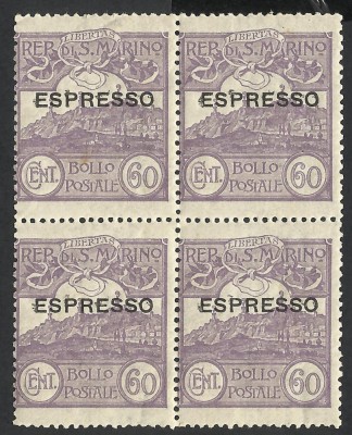 SAN MARINO BLOCKx4 --SUPRATIPAR MLH--1923 foto