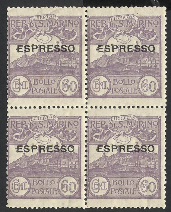 SAN MARINO BLOCKx4 --SUPRATIPAR MLH--1923