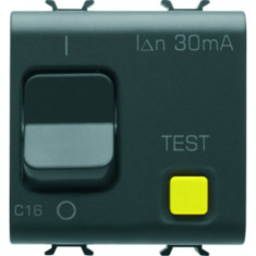 Siguranta automata cu protectie diferentiala - C CHARACTERISTIC - CLASS A - 1P+N 16A 230Vac 30mA - 2 MODULES - BLACK - CHORUS