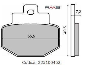 Placute frana (Sinter) Gilera DNA &#039;00/ Runner 125-200 &#039;97-&#039;07 / Vespa GT 125 &#039;03 Cod Produs: MX_NEW 225100452RM