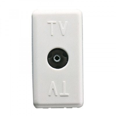 Priza TV de trecere 1M Gewiss System alb GW20229 foto