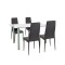 Set de masă Verna 4+1 negru-negru