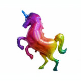 Balon folie, model Unicorn, 135 cm, culoare curcubeu, Godan