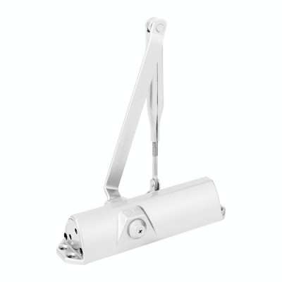 Amortizor hidraulic alb RAL9016 cu brat articulat - DORMA TS68-WHITE SafetyGuard Surveillance foto