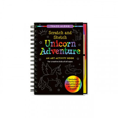 Scratch &amp;amp; Sketch Unicorn Adventure: An Art Activity Book for Creative Kids of All Ages [With Pens/Pencils] foto