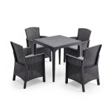 Set mobilier de grădină Malima 4+1, grafit