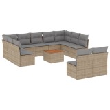 Cumpara ieftin Patio Sofa Set 11-Locuri Amestec de bej si gri deschis