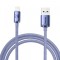 Cablu Date si Incarcare USB-A - Lightning Baseus Crystal Shine Series, 18W, 2m, Mov CAJY000105
