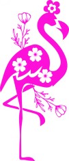 Sticker decorativ, Flamingo, Roz, 85 cm, 7392ST foto