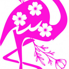 Sticker decorativ, Flamingo, Roz, 85 cm, 7392ST