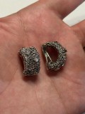 CERCEI AUR alb 18K + 12 Diamante = 0.36CT - R. LEGNAZZI - Italy - 21.6g. - Clips - Facuti Manual !