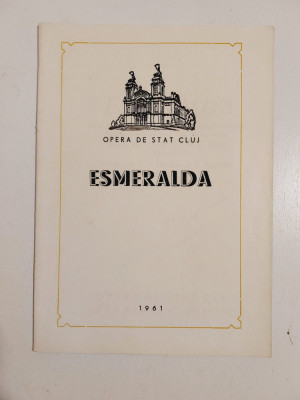 DD- Program sala Esmeralda Opera de Stat Cluj 1961 concert spectacol balet foto