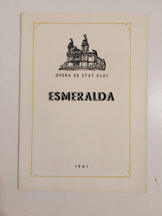 DD- Program sala Esmeralda Opera de Stat Cluj 1961 concert spectacol balet