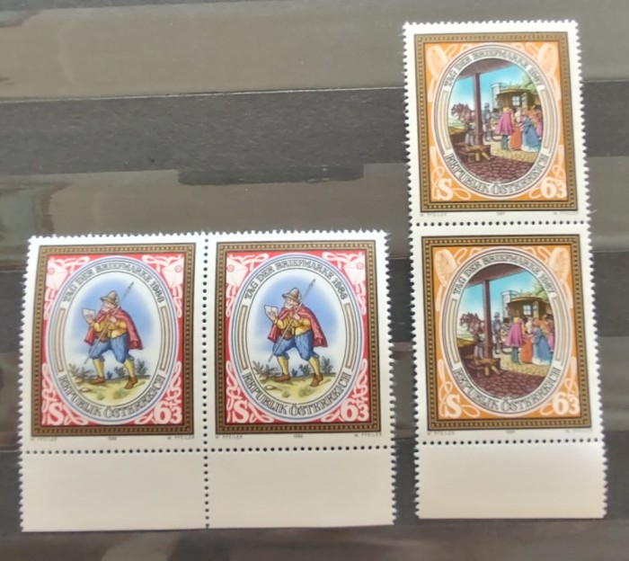 Austria - 1986+1987 - Ziua marcii - Serii neuzate, in pereche