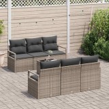 VidaXL Set de canapele pentru grădină 7 pcs Gri 55 x 55 x 37 cm 3346269