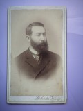 Fotografie veche Atelier Gebruder Konig, Cernauti, Portret barbat, sf sec 19