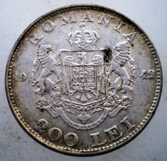R.083 ROMANIA MIHAI I 200 LEI 1942 ARGINT foto