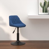 VidaXL Scaun de bar, albastru, catifea