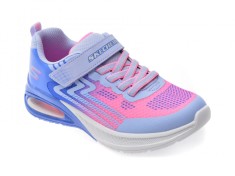 Pantofi sport SKECHERS albastri, MICROSPEC MAX ADVANCE, din piele ecologica