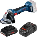 Bosch GWS 180-LI + ProCORE + GAL 1880 CV - Polizor unghiular 125 mm + Set acumulator si incarcator Li-Ion 18 V 4 Ah