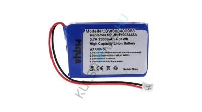 Baterie radio VHBW de &amp;icirc;nlocuire pentru Albrecht 083448, JHHY903448A - 1300 mAh 3,7 V Li-Ion foto