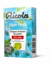 Dropsuri din plante Alpin Fresh, 40g, Ricola