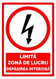 Semn de limita zona de lucru depasirea interzisa