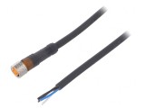 Conector M8 Mamă 4 PIN 15m Drept cu Manșon și Cabluri