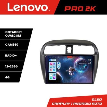 Navigatie Mitsubishi Space Star Mirage Attrage 2012- 8 core QLED 2K 12+256 360 Android Waze USB Navigatie Internet Youtube Radio Lenovo CarStore Techn