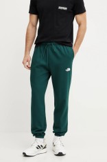 The North Face pantaloni de trening Simple Dome barbati, culoarea verde, cu imprimeu, NF0A8C1W6GI1
