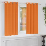 Perdele 2 pcs Portocaliu intens 175 x 140 cm Poliester