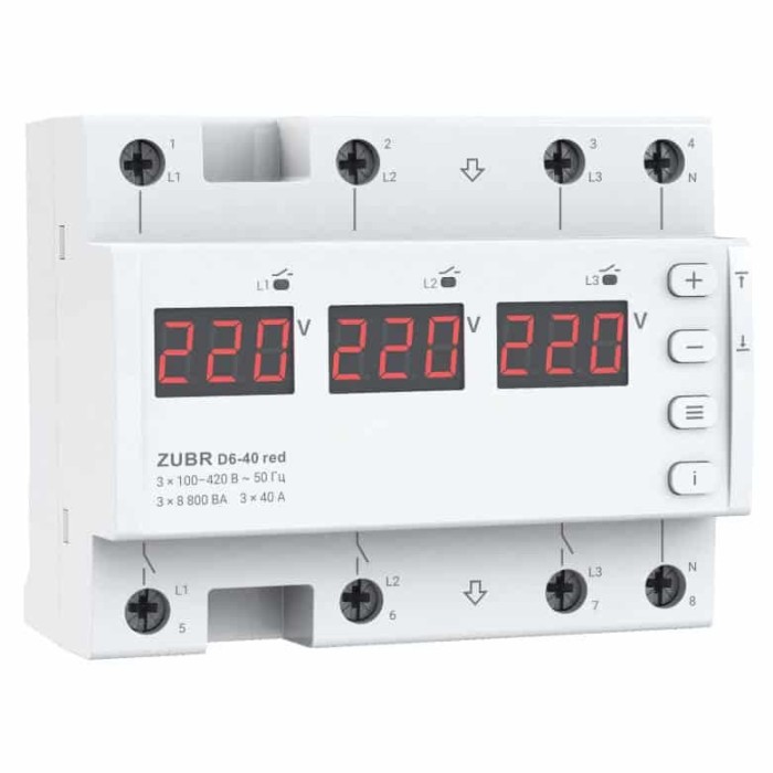 Releu de Protecție la Tensiune ZUBR D6-40