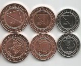 BOSNIA HERTEGOVINA █ SET DE MONEDE █ 5 + 10 + 20 Feninga █ 2013 █ UNC