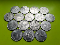 Lot 16 x 25 cents Quarter dollar Statele Unite Americii USA SUA sferturi dolar foto