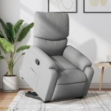 Gossi fotoliu rabatabil cu ridicare, gri deschis, material textil