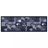 vidaXL Covoraș de bucătărie lavabil, albastru, model cafea, 60x180 cm