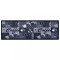 Gossi covoras de bucatarie lavabil, albastru, model cafea, 60x180 cm
