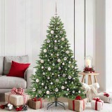 vidaXL Brad de Crăciun artificial cu 300 LED Verde 180 cm PE și PVC 3397551
