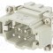 Conector HDC TE Connectivity HE 6 pini 16A 500V tată inserturi contact argintat
