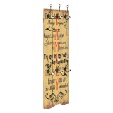 Cumpara ieftin Cuier de perete cu 6 carlige FAMILY, 120 x 40 cm