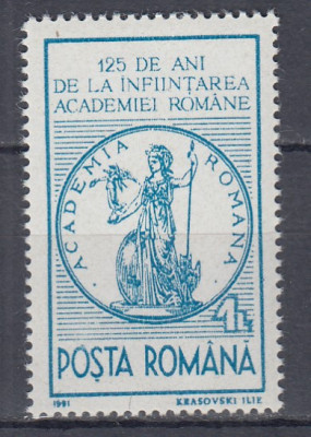 ROMANIA 1991 LP 1259 - 125 ANI INFIINTAREA ACADEMIEI ROMANE MNH foto