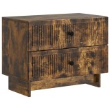 vidaXL Dulap de noapte cu sertar Stejar fumuriu 62 x 34,5 x 47,5 cm 893860