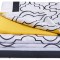 Lenjerie de pat bumbac polycotton, SomnART, pentru pat de 2 persoane XXL (2 fete perne 50x70, cearceaf pat 240x260, cearceaf pilota 220x200), Caliope