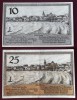 Germania lot 2 notgeld 10 + 25 pfennig 1920 LYCK **
